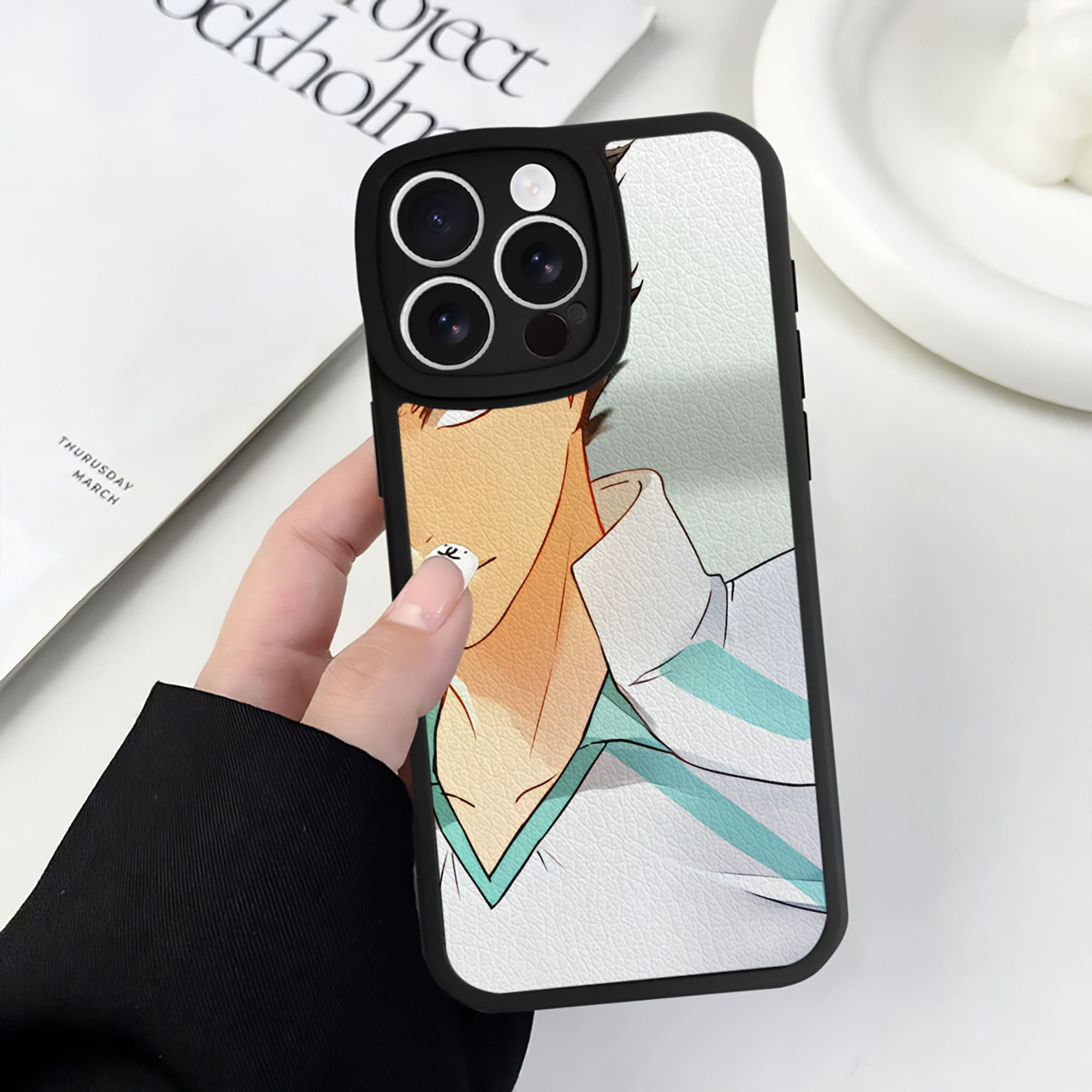 （画像用） ハイキュー!! Haikyu!! 【iPhone 16シリーズ対応】シリコンスマホケース（レザー調） 材質：シリコン
